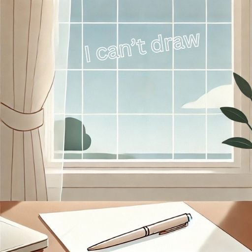 Drawn pastel background indoors view with a window as the main element